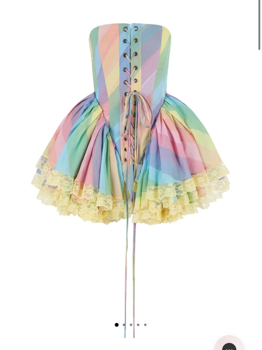 NWT Selkie end of the rainbow Victorian corset small